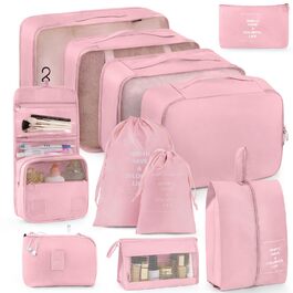 Органайзери для валіз, дорожні аксесуари, водонепроникні сумки-органайзери, 10 шт. Бежевий (Рожевий-11 шт.)