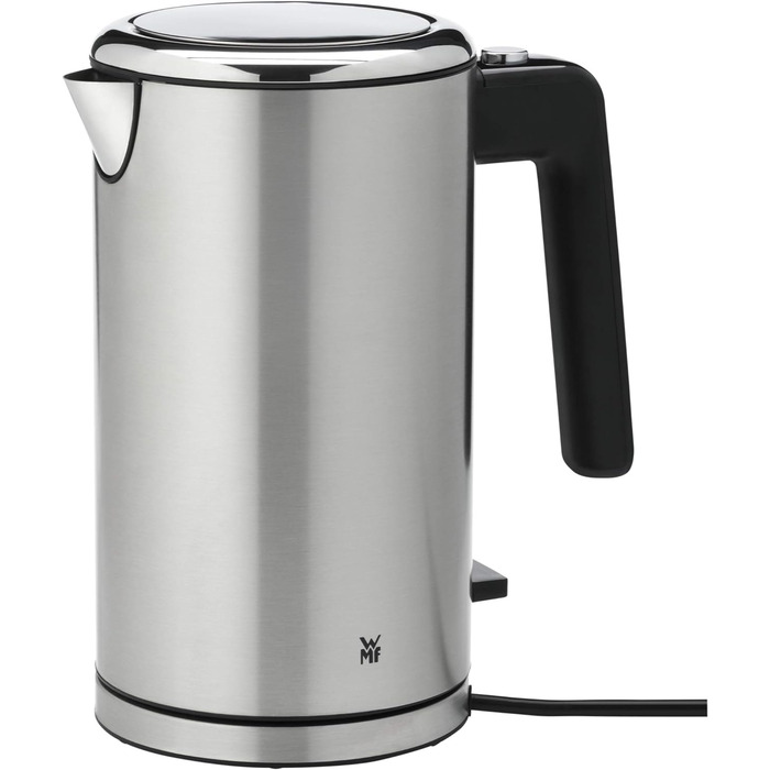 WMF Lono Double-Walled Stainless Steel 1.3L Electric Kettle with Scale Filter, 2400 Watts, Safety Touch, Matte Stainless Steel Single