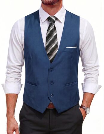 Чоловічий костюм COOFANDY Slim Fit: піджак та штани, повсякденний/офіційний, блакитний (павич), розмір 4XL