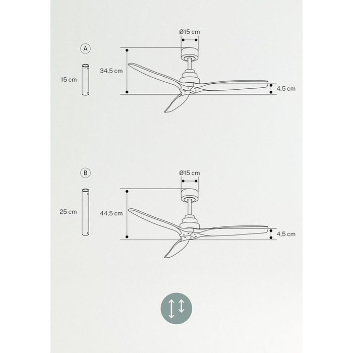 Вентилятор стельовий WINDSTYLANCE з дерева, з підсвіткою, Нікель, Wi-Fi, пульт, 40W, тихий, Ø132 см, 6 швидкостей, таймер, DC-двигун, літньо-зимовий режим, дерев'яні лопаті, без освітлення + вимикач