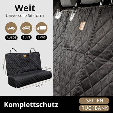 Захисний чохол на сидіння автомобіля для собак AMZPET (122 см) – водовідштовхувальний, антиковзаючий, стійкий до подряпин, міцний. Підходить для маленьких та великих авто