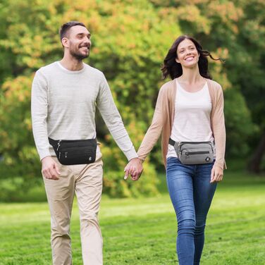 Чоловіча/жіноча поясна сумка на пояс, 60 см ремінь, унісекс, чорна, для подорожей, прогулянок з собакою