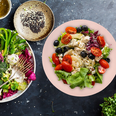 Relaxdays Two-tone stainless steel salad bowl