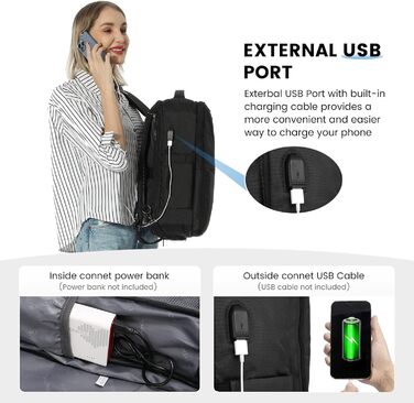 Чорний рюкзак LOVEVOOK 17.3