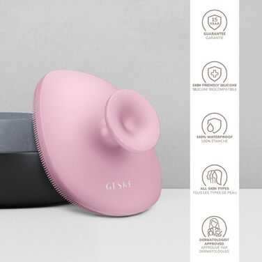 Силіконова щітка для тіла GESKE Body Brush 4 в 1 для глибокого очищення та масажу, ергономічний дизайн, рожева