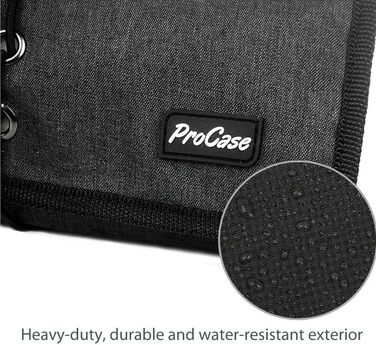 Органайзер для подорожей ProCase: сумка для аксесуарів електроніки, USB-кабелі, SD-картки, навушники, флеш-накопичувачі - чорний