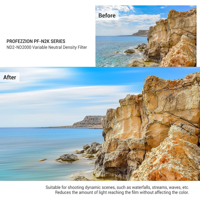 Графільтр PROfezzion Variable ND Filter (ND2-ND2000) 62mm - нейтральний фільтр для об'єктивів Sigma, Nikon, Fujifilm
