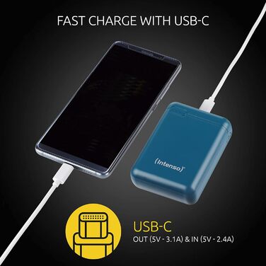 Powerbank Intenso XS 10000mAh Petrol: зарядний пристрій для смартфона, планшета, MP3-плеєра, цифрової камери