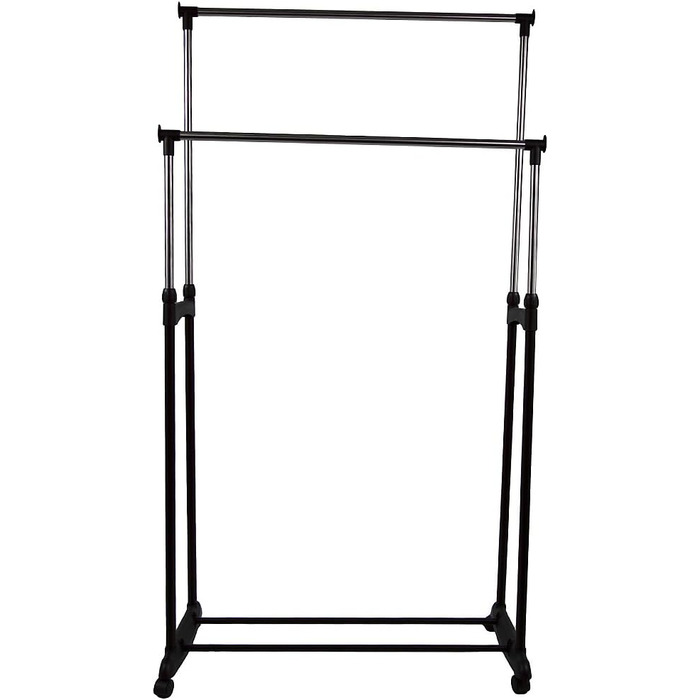 Home Vida Clothes Rack, Double Clothes Rail, Adjustable, Silver