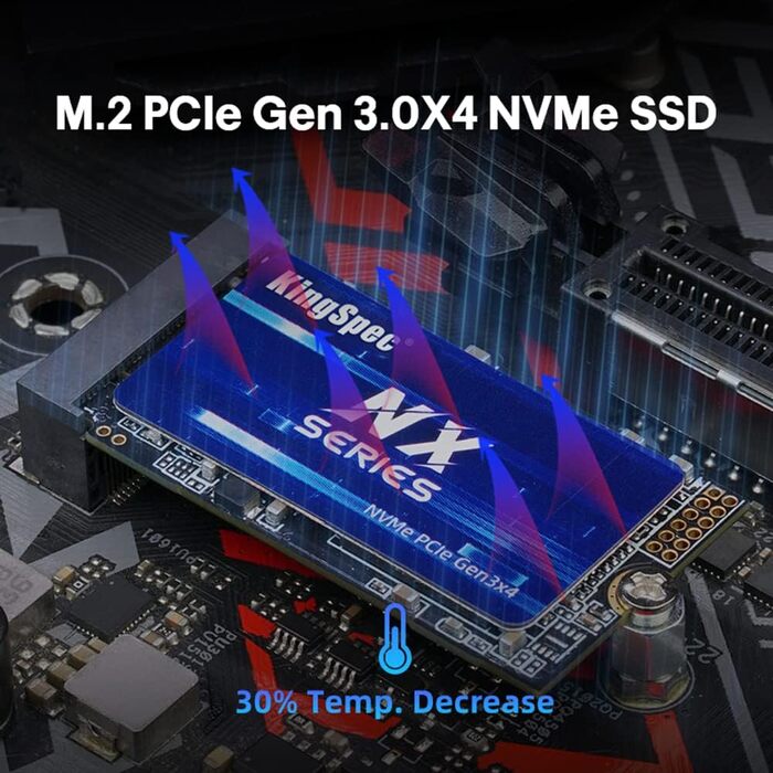 KingSpec NXM-2242 1TB SSD: Швидкий NVMe M.2 SSD з 3D NAND Flash для ПК, ноутбука, десктопу