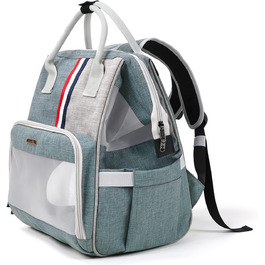Рюкзак для котів та маленьких собак Galatée, дихаючий, для подорожей, походів, кемпінгу (світло-сірий)
