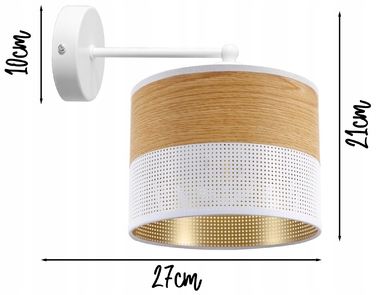 Сучасний настінний світильник-бра білого кольору з абажуром у стилі лофт, LED