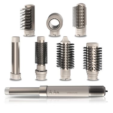 Фен-щітка Cecotec AirGlam Blue 12in1: 12 насадок, Coanda CeramicCare, 1400W, зменшує пухнастість