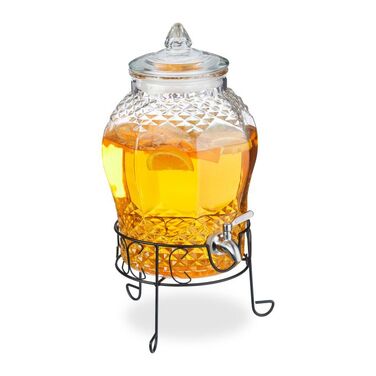 Relaxdays Drink Dispenser with Stand, 8 L