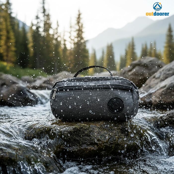 Wash Butler S від Outdoorer - компактна сіра дорожня косметичка для чоловіків та жінок, водонепроникний матеріал, ідеально підходить для подорожей, кемпінгу та ручної поклажі