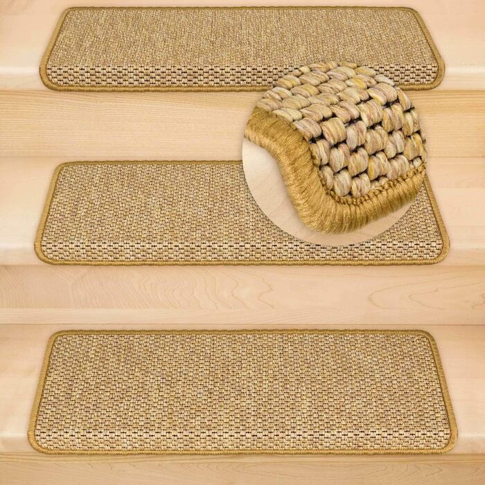 Ступінчасті килимки для сходів Kettelservice-Metzker Ґетеборг, набір 15 шт. (16 шт., кукурудзяне волокно)