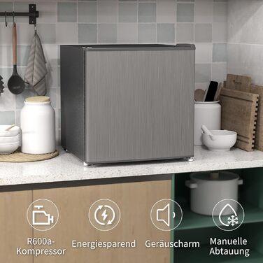 Mini морозильна камера HOMCOM 35 л, електрична, окремо стояча, сіра