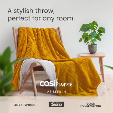 Електрична ковдра Cosi Home 180x130 см з регулюванням температури, захистом від перегріву та пульт дистанційного керування. Sherpa та Fleece, 10 рівнів нагріву, сіра.