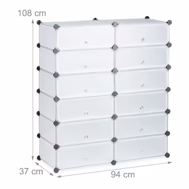 Relaxdays Shoe Cabinet with 12 Compartments