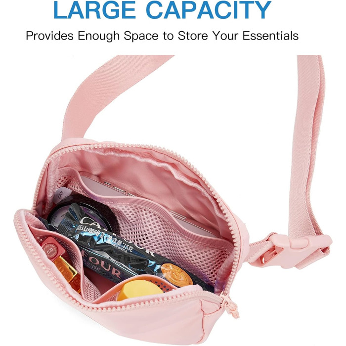 Жіноча/Чоловіча поясна сумка Telena, поясна сумка на стегно, спортивна сумка, сумка через плече, кросбоді, з регульованим ремінцем, бежева (A-rosa)