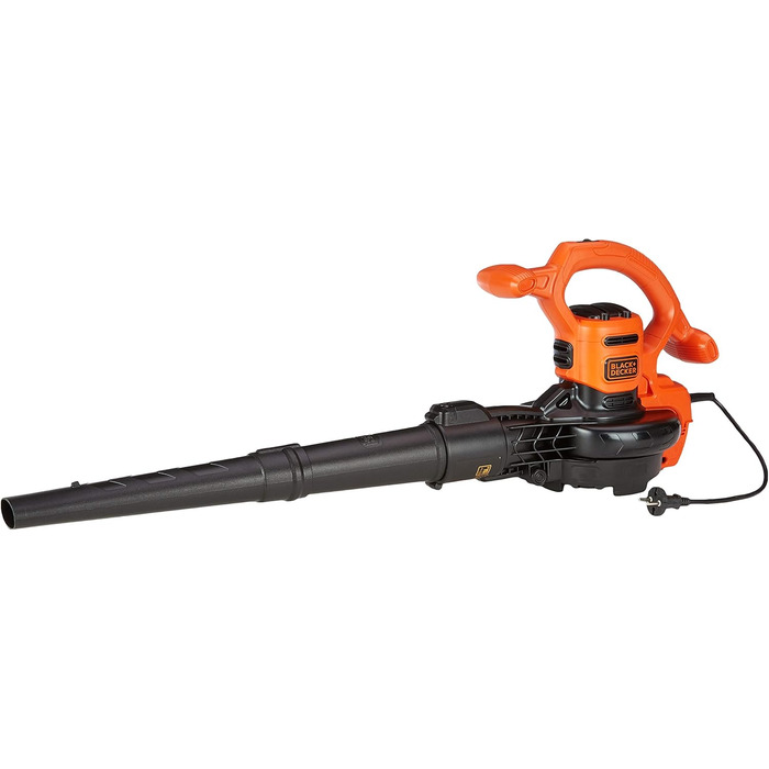 Black+Decker 3-in-1 Electric Leaf Blower / Leaf Vac BEBLV260 (2.600 Watt, with Shredder, high blowing speed of 315 km/h, 40l collection bag and carrying strap, for patios, paths, driveways)