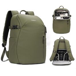 Рюкзак для фотокамери DSLR, водонепроникний, для подорожей – Canon, Nikon, Sony, Grün (Хакі)