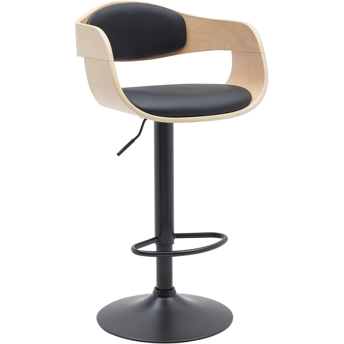 Kingston Adjustable Bar Stool with Premium Faux Leather Upholstery - Durable Metal Frame, 330lb Capacity