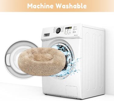 Western Home Dog Bed Run, Fluffy Cat Bed, Dog Cushion for Small Dogs, Washable Dog Bed, Dog Basket, Cat Basket for Sleeping 60 cm, Brown