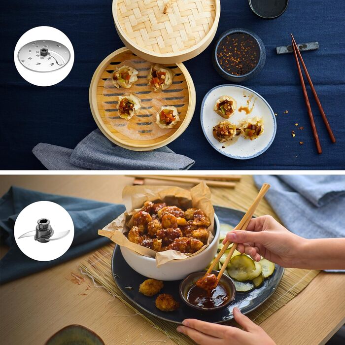 Кухонний комбайн Kenwood MultiPro Go FDP22.130GY: компактний, 650 Вт, 1.3 л, блакитний/сірий