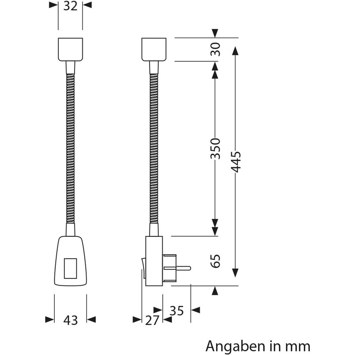 Світлодіодна настільна лампа LESCH з гнучкою ніжкою (Швангенгальс), хром/чорний, з LED GU10 (тепле біле світло, 7.6W, 1103lm, 33°)