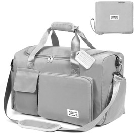 Спортивна сумка Flintronic 35L: водонепроникна дорожня сумка-валіза для подорожей, вихідних та спорту (з біркою) - синій (#5 сірий)