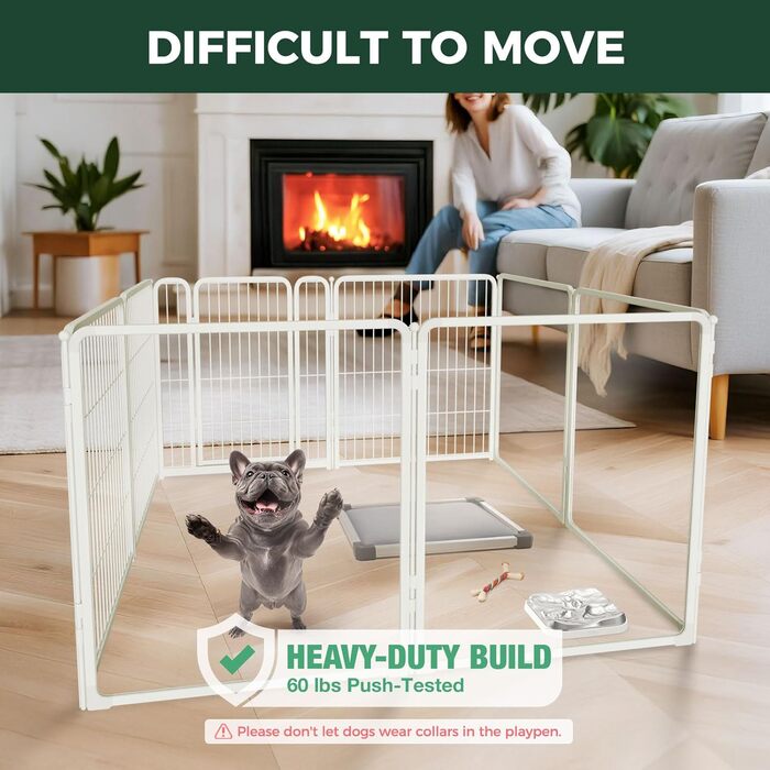 Клітка для собак Pawadise FXW – міцна, 61 см, 8 панелей, біла. Ідеально для цуценят та маленьких собак. Патентована модель