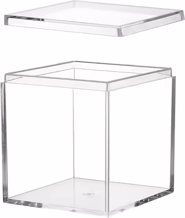 Круглі акрилові контейнери з кришкою, прозорі, 2 шт, 15×2,6 см, для зберігання цукерок, пігулок, намистин, дрібних прикрас