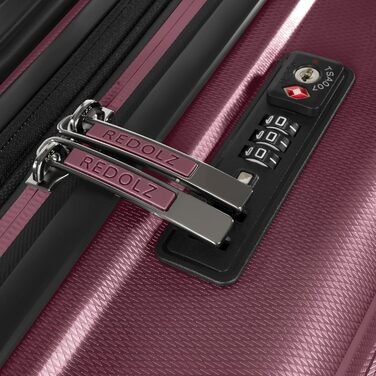 REDOLZ Trolley великий, жорсткий, 52x34x77 см, розширюється до 140 л, 4.4 кг, Aubergine Metallic | Kabinen Trolley+ (55 см)