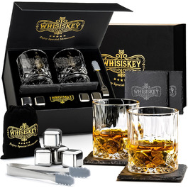 Набір склянок для віскі Whisiskey Whisky - подарунковий набір, 2 склянки для віскі та рому, 310 мл, з нержавіючої сталі