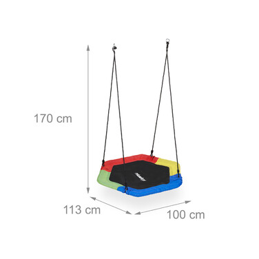 Relaxdays Colorful Bird Nest Swing