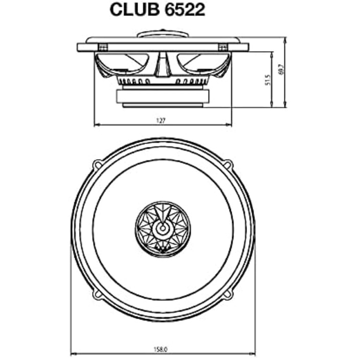 JBL Club 6522 автомобільні 2-смугові динаміки Harman Kardon, 180 Вт, 16-17 см, 6,5 дюймів – комплект автоколонок для авто