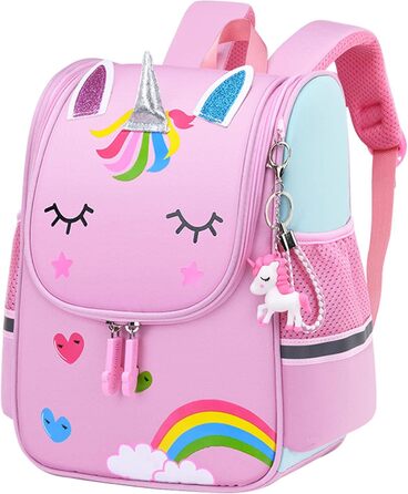Дитячий рюкзак для школи Kinderrucksack - рожевий, 28*22*12 см, для дівчаток та хлопчиків, 3-6 років