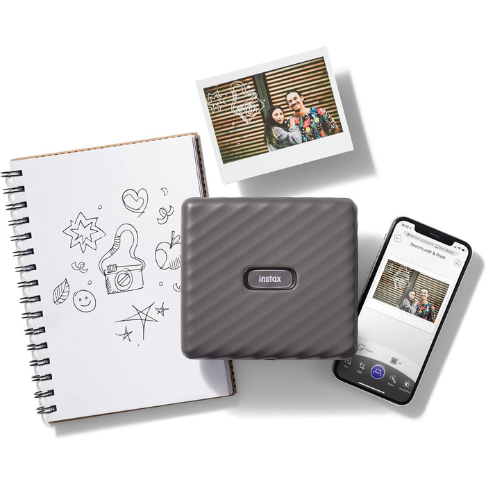 Друк фото з телефону: INSTAX LINK Wide - принтер для смартфонів (Mocha Gray)