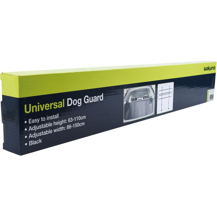 Universal Car Dog Barrier Gate SS5260 - Adjustable Height & Width, No Tools Required - Fits Hatchbacks, SUVs, Wagons, MPVs