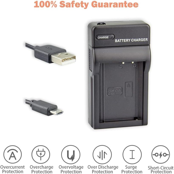 Акумулятор LP-E10 та зарядний пристрій Micro USB для Canon EOS 1100D 1200D X50 X70 Rebel T3 Rebel T5