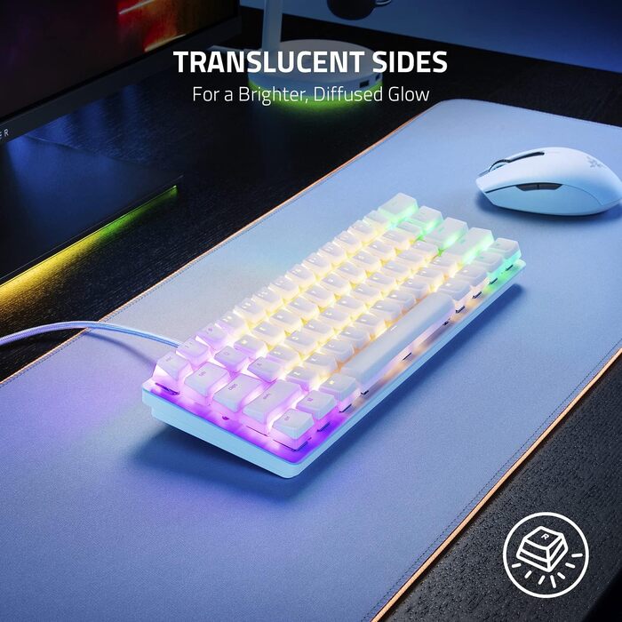 Набір для апгрейду клавіатури Razer: PBT кейкапи, спіральний кабель, інструменти - білий, Phantom Keycap