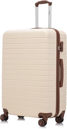 Набір валіз-ролерів (3 шт.): M, L, XL, білий, з коліщатками 360°, замком-кодом, зручною ручкою. Ідеальний для ручної поклажі.