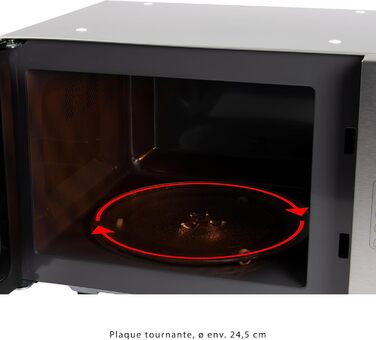 Мікрохвильова піч Clatronic® з грилем, 1000 Вт, вбудована, 20 л, 8 програм, з поворотним столом, MWG 778 U
