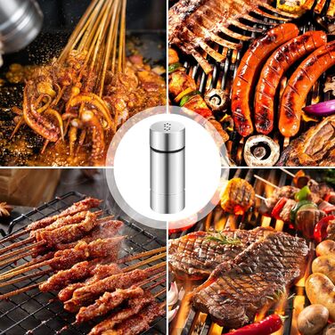 Набір для спецій з нержавіючої сталі (2 шт): солянка та перечниця, невеликий розмір