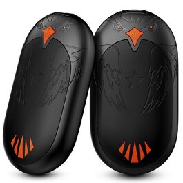 Електричні грілки для рук 2 шт. з підзарядкою USB, портативні кишенькові грілки 2-в-1 з 3 режимами нагріву, 24 години тепла, багаторазові, для активного відпочинку взимку, чорні, з магнітом