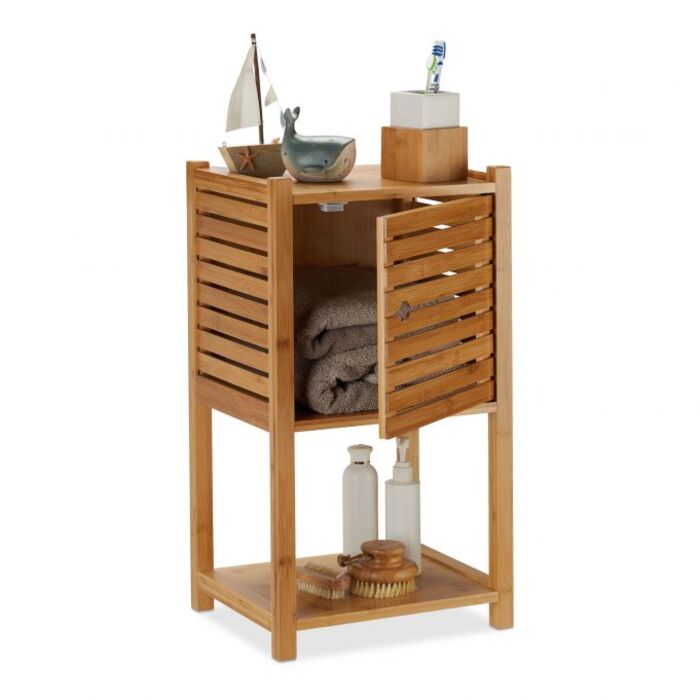Relaxdays Bamboo Shelf with 3 Tiers