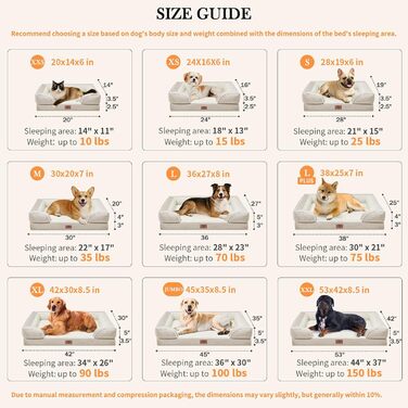 Ортопедичне ліжко для собак Comfort Expression, M, бежеве: водонепроникне, знімний чохол, протиковзаюча основа