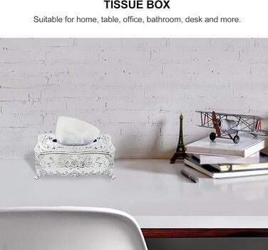 WINOMO 1 Pcs Tissue Box, Tissue Box, Pocket Tissue Box, Retro Tissue Box, Cosmetic Tissue Box, Wet Wipe Box, Tissue Box Dispenser for Office, Kitchen, Living Room, Bedroom, Desk, Silver 1