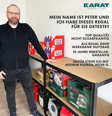 KARAT Heavy-Duty Shelving Unit, 2-Piece Set